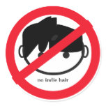 no indie hair sticker