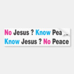 No Jesus Bumper Sticker