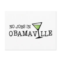No Jobs In Obamaville Postcards