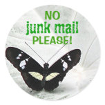 NO, junk mail, PLEASE! Round Stickers