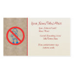 No Kids Allowed Business Card Templates