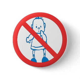 No Kids Allowed button