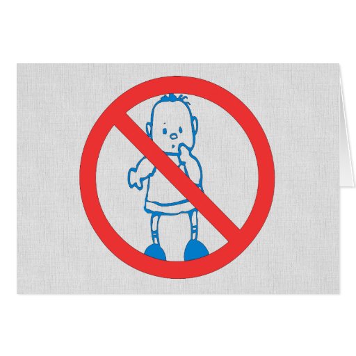 No Kids Allowed Greeting Card