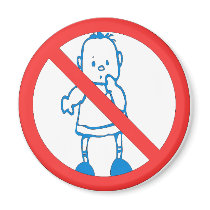 No Kids Allowed magnets