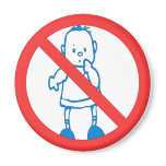 No Kids Allowed magnets