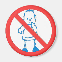 No Kids Allowed Magnets