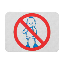 No Kids Allowed Rectangular Magnets
