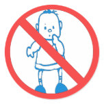 No Kids Allowed stickers
