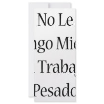 No Le Tengo Miedo Al Trabajo Pesado rack cards