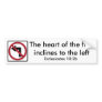 No Left Turn Bumper Sticker