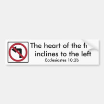 No Left Turn Bumper Sticker