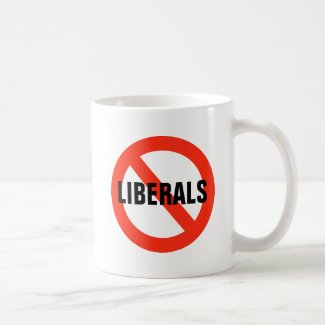 NO LIBERALS mug