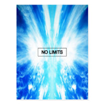 cool, dream, no limits, quote, funny, motivational, sky, inspire, word, photography, quotations, graphic art, courage, postcard, Postkort med brugerdefineret grafisk design