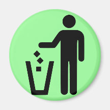 No Littering Fridge Magnet