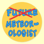 No Longer Future Meteorologist Graduation Gift stickers