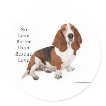 No Love Better than Rescue Love Round Stickers