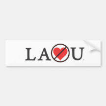 No Love LA landscape Bumper Stickers