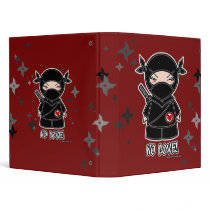 No Love! Ninja With Shurikens Binder by ninjadorables No Love! Ninja With Shurikens Binder