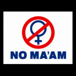 No Ma'am postcards