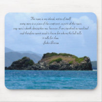 No Man is and Island Mousepad mousepads