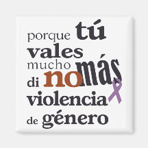 No Más Violencia de Género Imanes De Nevera