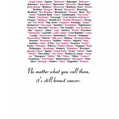 No Matter What you call them - breast cancer Tee Shirts by lara0802