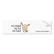 no meat no test marlo , Support Animal Rights bumper stickers