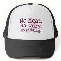 No Meat Vegan Message Hat