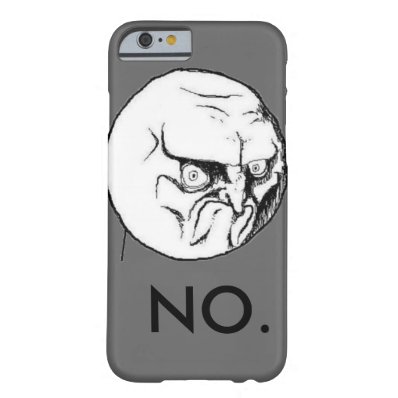 "NO." meme Grey Funny Barely There iPhone 6 Case
