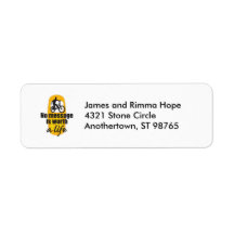 No Message is Worth a Life Address Labels