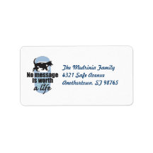 No Message is Worth a Life Address Labels