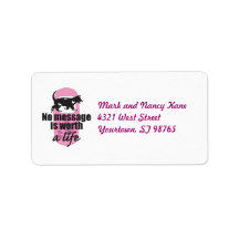 No Message is Worth a Life Address Labels