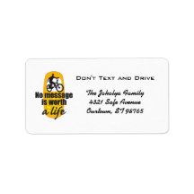 No Message is Worth a Life Address Labels