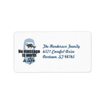 No Message is Worth a Life Address Labels