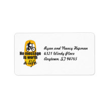 No Message is Worth a Life Address Labels