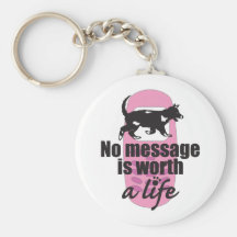 No Message is Worth a Life Key Chains