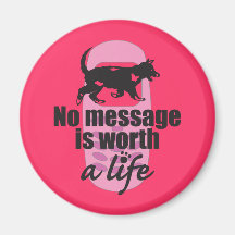 No Message is Worth a Life Magnet