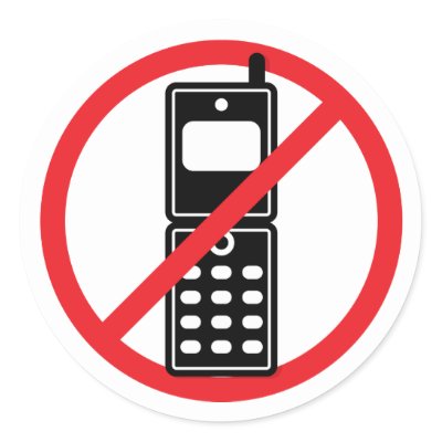 no mobiles sign