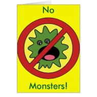 No Monsters Sign card