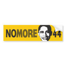 NO MORE 44 - Anti Obama Bumper Stickers