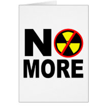 No More Anti-Nuclear Protest Slogan Card