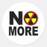 No More Anti-Nuclear Protest Slogan Round Sticker