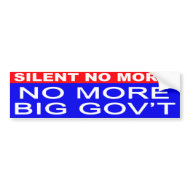 No More Big Gov't bumper sticker bumpersticker