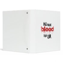 No more blood for oil Faded.png 3 Ring Binders