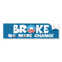No more change anti Obama Bumper Stickers