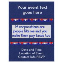 No More Corporate Welfare Personalized Flyer
