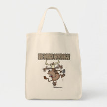 no more cowbell funny crazy cow cartoon tote bag