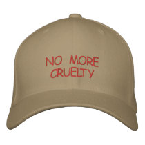 NO MORE CRUELTY embroidered hats by nomorecruelty NO MORE CRUELTY embroidered hats