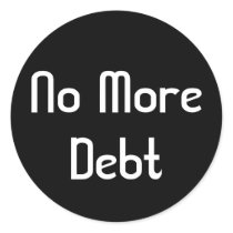 No More Debt stickers