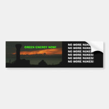 NO MORE NUKES! BUMPER STICKER